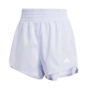 Adidas Women's High Rise 3" Pacer Woven Training Shorts Size Small  Violet White